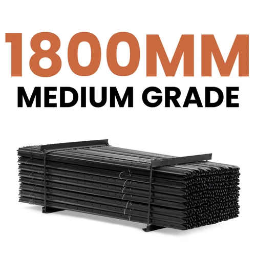 Steel Star Pickets Medium Grade Black - 1800mm BF-4017
