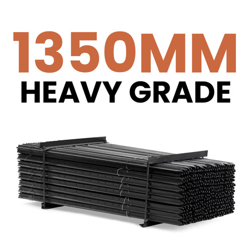 Construktor Steel Star Pickets Heavy Grade Black - 1350mm Construktor Steel Star Pickets Heavy Grade Black - 1350mm