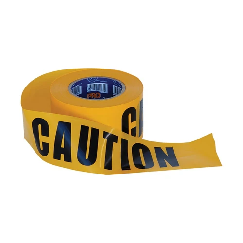 Caution Print on Yellow Barrier Tape - 75mm x 100m 10323