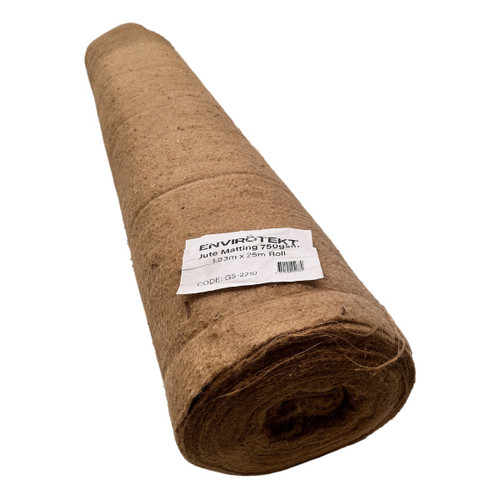 Envirotekt Jute Matting 750gsm Pre-Slitted - 1.83m x 25m Roll Envirotekt Jute Matting 750gsm Pre-Slitted - 1.83m x 25m Roll