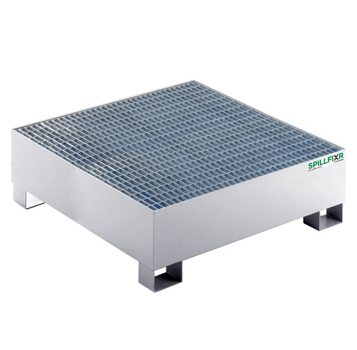 Spillfixr 4 Drum Steel Bunded Pallet - Galvanised Spillfixr 4 Drum Steel Bunded Pallet - Galvanised