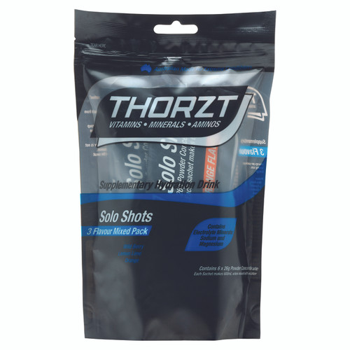 Thorzt Low GI Solo Shot Sachet 26g - Mixed Pack of 6 Thorzt Low GI Solo Shot Sachet 26g - Mixed Pack of 6