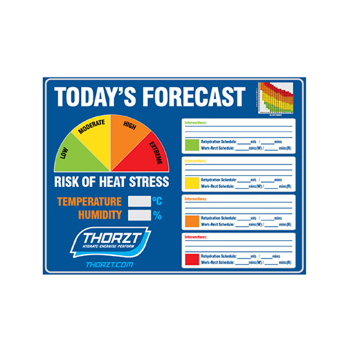 Thorzt Internal Heat Stress Forecast Sign - 900 x 600mm Flute Thorzt Internal Heat Stress Forecast Sign - 900 x 600mm Flute