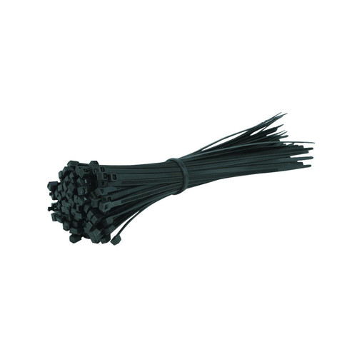 300mm x 4.8mm Black Cable Ties - Pack of 100 