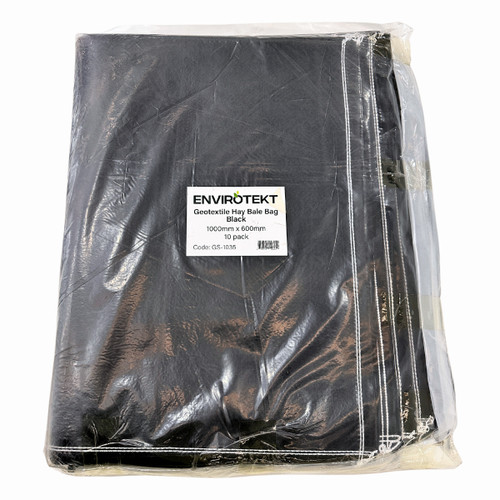 Envirotekt Geotextile Hay Bale Bag Black - 1000mm x 1600mm 