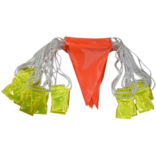 Orange Reflective Flagging/Bunting - 30m Roll