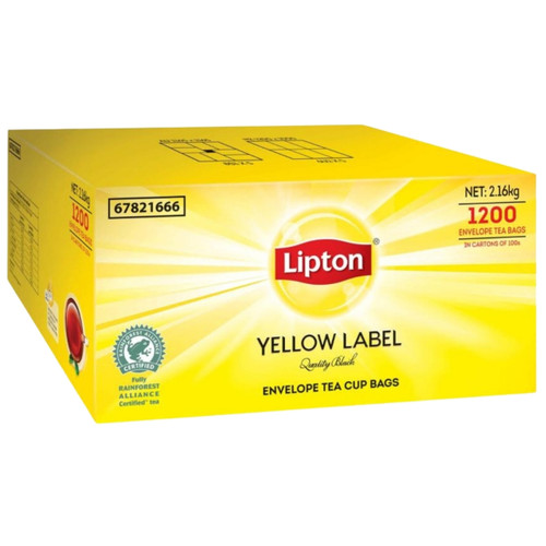 Lipton Tea Cup Bags Enveloped - Carton of 1,200 Lipton Tea Cup Bags Enveloped - Carton of 1,200