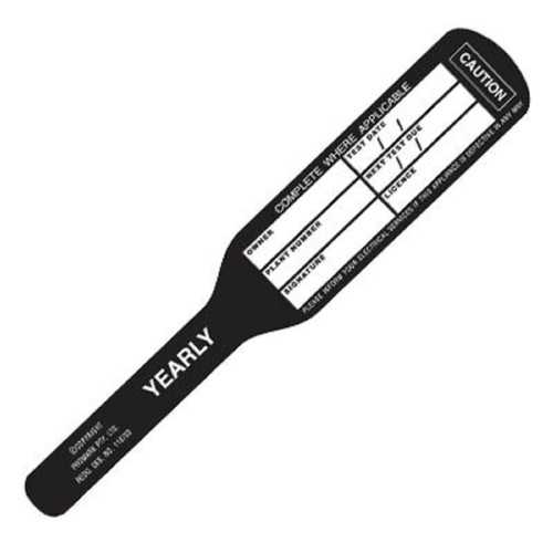 Black Commercial & Building Test Tag-100PK Black Commercial & Building Test Tag-100PK