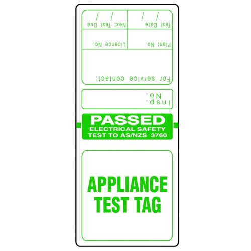 Green Self Laminating Test Tags - 100 pack Green Self Laminating Test Tags - 100 pack