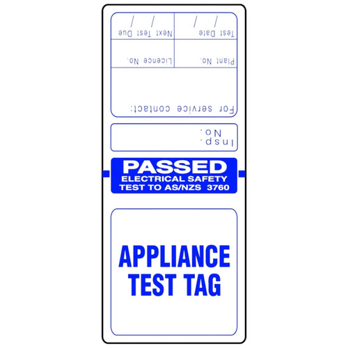 Blue Self Laminating Test Tags - 100 pack 33036