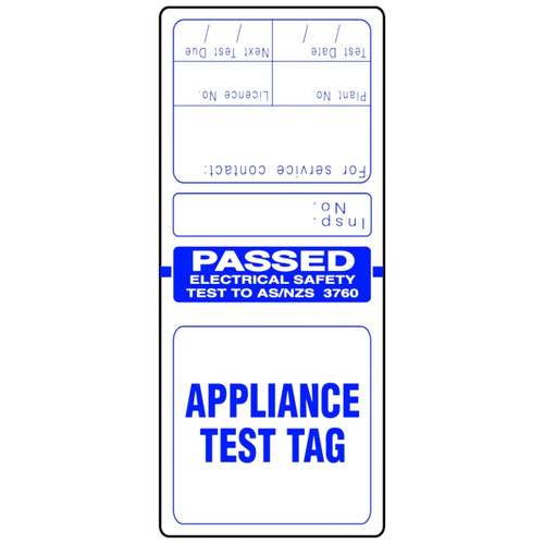 Blue Self Laminating Test Tags - 100 pack Blue Self Laminating Test Tags - 100 pack