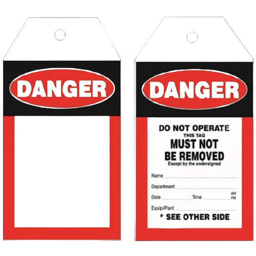 Safety Tag - Danger - 100 Pack 