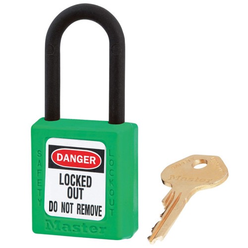 Master Lock Safety Lockout Padlock Non Conductive - Green Keyed Differently Master Lock Safety Lockout Padlock Non Conductive - Green Keyed Differently