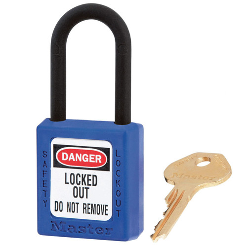 Master Lock Safety Lockout Padlock Non Conductive - Blue Keyed Differently Master Lock Safety Lockout Padlock Non Conductive - Blue Keyed Differently