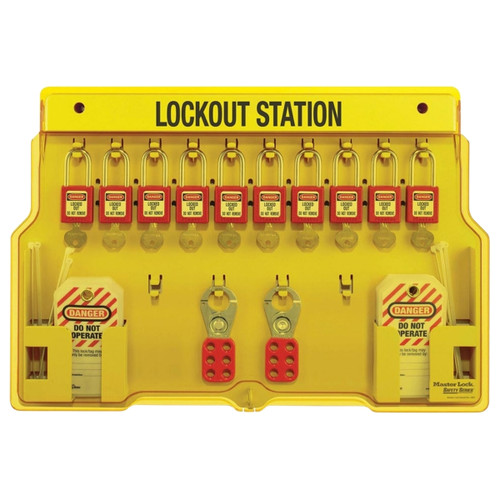 Master Lock Safety Lockout Station - 10 Padlocks Master Lock Safety Lockout Station - 10 Padlocks