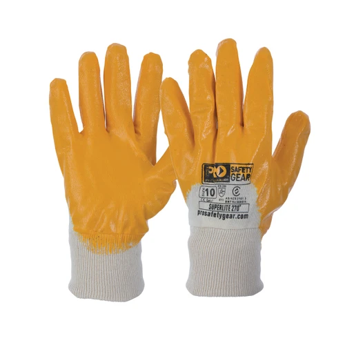 ProChoice Super-Lite Orange 3/4 Dipped Gloves NBR