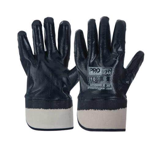 ProChoice Super-Guard Blue Fully Dipped/Safety Cuff Gloves NBRFBSC