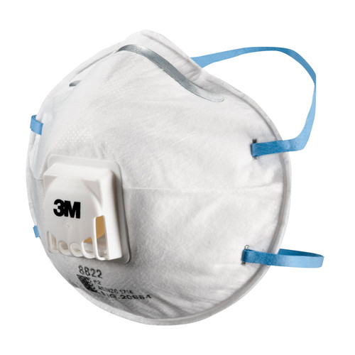 3M™ P2 Cupped Particulate Respirator with Valve - Box of 10 3M™ P2 Cupped Particulate Respirator with Valve - Box of 10