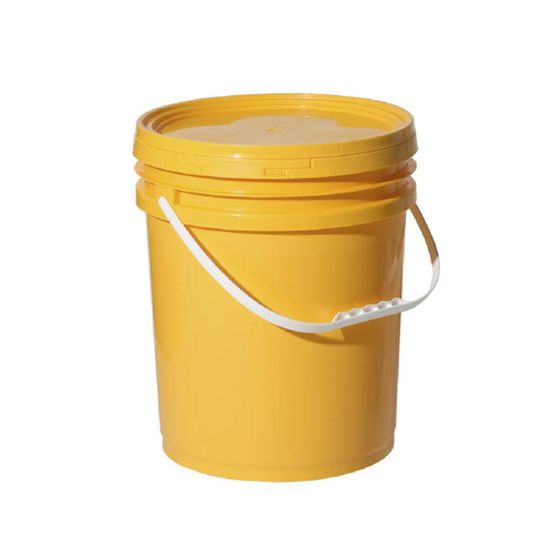 20L Round Food Grade Pail & Lid - Yellow 20L Round Food Grade Pail & Lid - Yellow