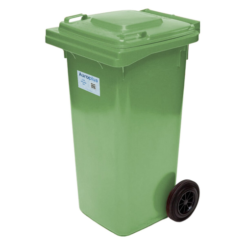 240L Green Heavy Duty Wheelie Bin - Complete 10457
