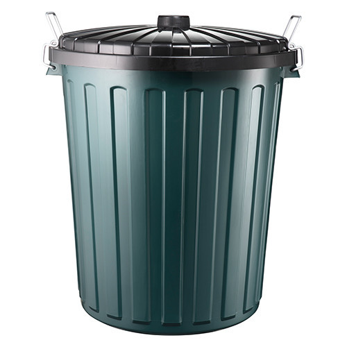 Green Plastic Garbage with Bin Lid - 75L CW-8255
