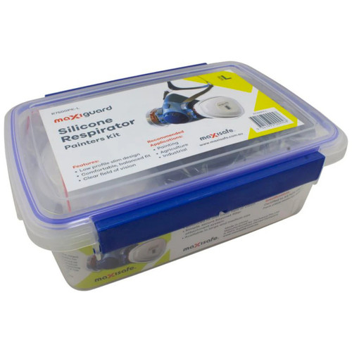 Maxiguard Half Mask Silicone Painters Respirator Kit - Boxed Kit Maxiguard Half Mask Silicone Painters Respirator Kit - Boxed Kit