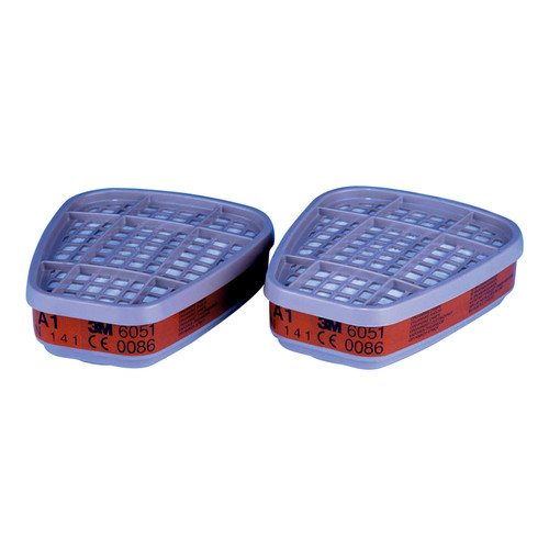 3M™ 6051 A1 Organic Vapour Filter Cartridge - pair 3M™ 6051 A1 Organic Vapour Filter Cartridge - pair