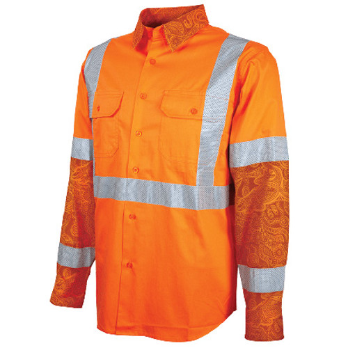 Hi-Vis Biomotion NSW Rail Shirt with Bloodlines Indigenous Print Hi-Vis Biomotion NSW Rail Shirt with Bloodlines Indigenous Print