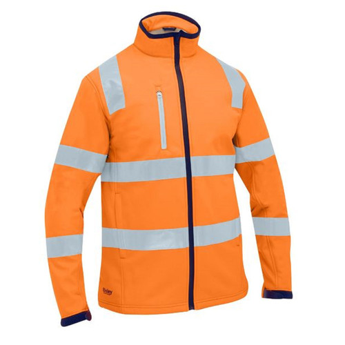 Bisley Hi-Vis VIC Rail Taped Softshell Jacket