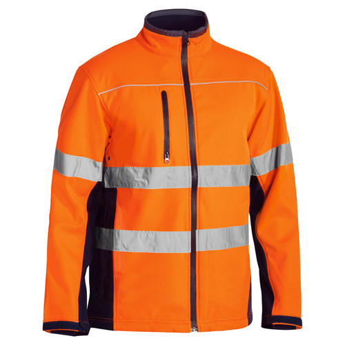 Bisley Hi Vis Taped Softshell Jacket Bisley Hi Vis Taped Softshell Jacket
