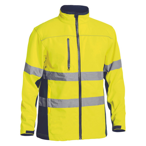 Bisley Hi Vis Taped Softshell Jacket Bisley Hi Vis Taped Softshell Jacket