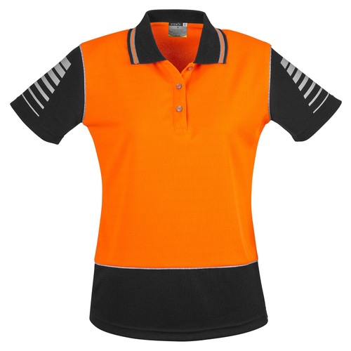 Syzmik Womens Hi Vis Zone Short Sleeve Polo Shirt Syzmik Womens Hi Vis Zone Short Sleeve Polo Shirt