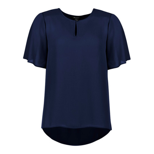 Biz Corporates Vienna Womens Short Sleeve Blouse Biz Corporates Vienna Womens Short Sleeve Blouse