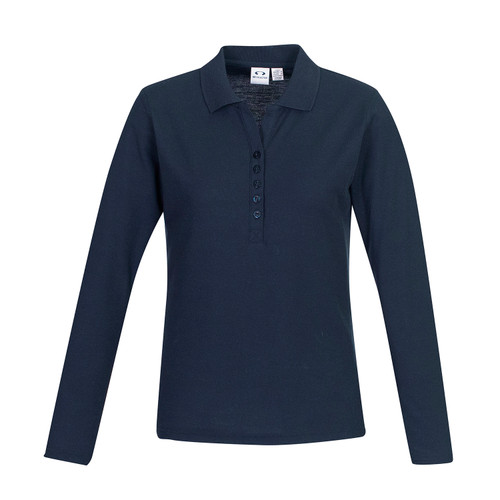 Biz Collection Womens Long Sleeve Crew Polo Biz Collection Womens Long Sleeve Crew Polo