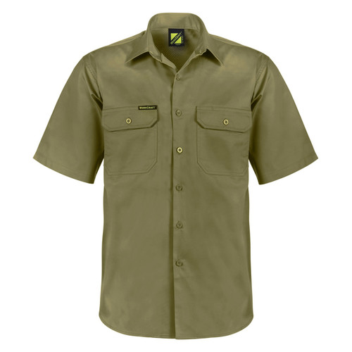 Workcraft Lightweight Short Sleeve Vented Cotton Drill Shirt Workcraft Lightweight Short Sleeve Vented Cotton Drill Shirt
