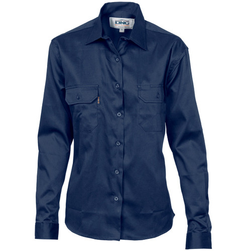 DNC Ladies Cotton Drill Work Shirt - Long Sleeve DNC Ladies Cotton Drill Work Shirt - Long Sleeve