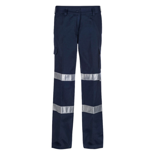 Workcraft Ladies Reflective Mid Weight Cargo Cotton Drill Trouser Workcraft Ladies Reflective Mid Weight Cargo Cotton Drill Trouser