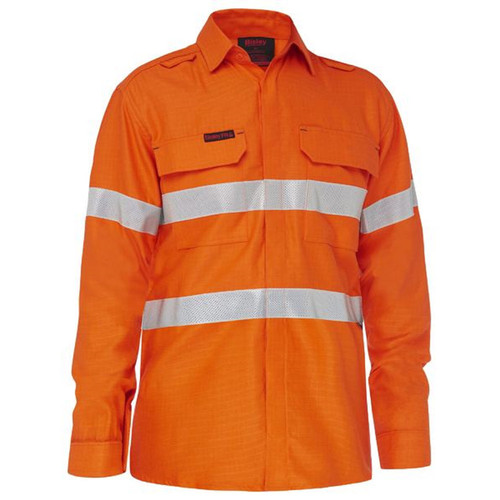Bisley Apex 185 Taped HI VIS FR Vented Shirt Bisley Apex 185 Taped HI VIS FR Vented Shirt
