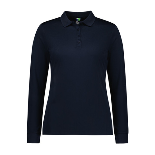 Biz Collection Womens Action Long Sleeve Polo Biz Collection Womens Action Long Sleeve Polo