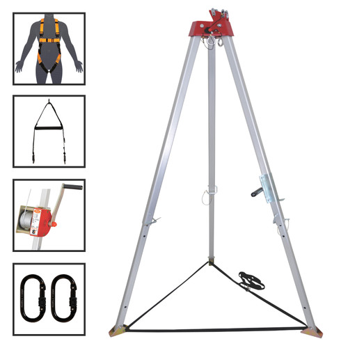 [KIT: 5 Items] Confined Space Entry Kit - Standard Winch - 25m Winch System 