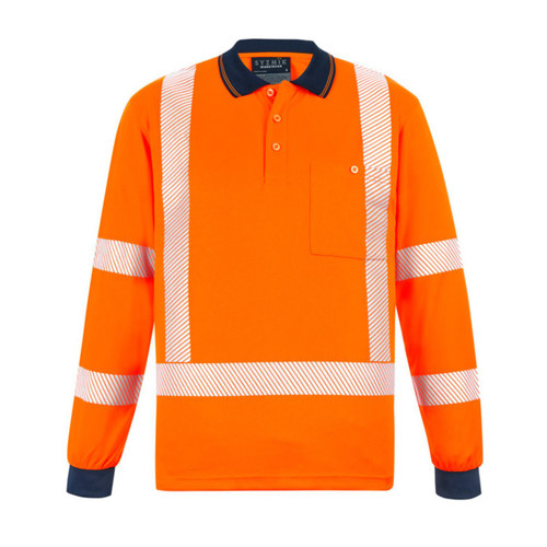 Syzmik Unisex Hi Vis Segmented X Back NSW Rail Polo Syzmik Unisex Hi Vis Segmented X Back NSW Rail Polo