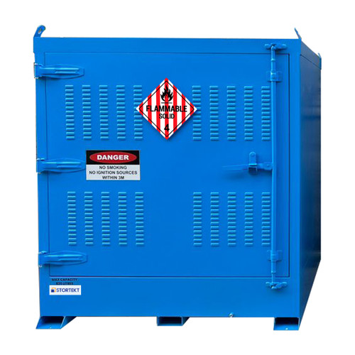 Stortekt 820 Litre Outdoor Class 4.1 Flammable Solids Storage Cabinet - 4 Drum Pallet Store Stortekt 820 Litre Outdoor Class 4.1 Flammable Solids Storage Cabinet - 4 Drum Pallet Store