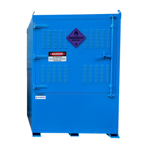 Stortekt 1000 Litre Outdoor Class 4.3 Dangerous When Wet Storage Cabinet - Single IBC Store 