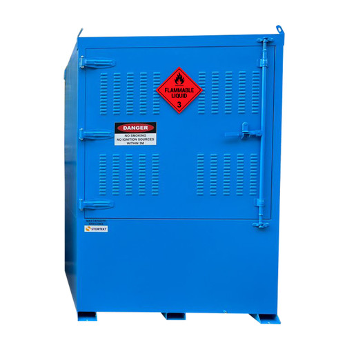 Stortekt 820L Outdoor Flammable Liquid Storage Cabinet - 4 Drum Pallet Store 