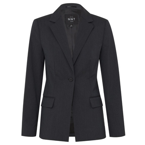 NNT Ladies Stretch Poly Viscose One Button Mid Length Jacket NNT Ladies Stretch Poly Viscose One Button Mid Length Jacket