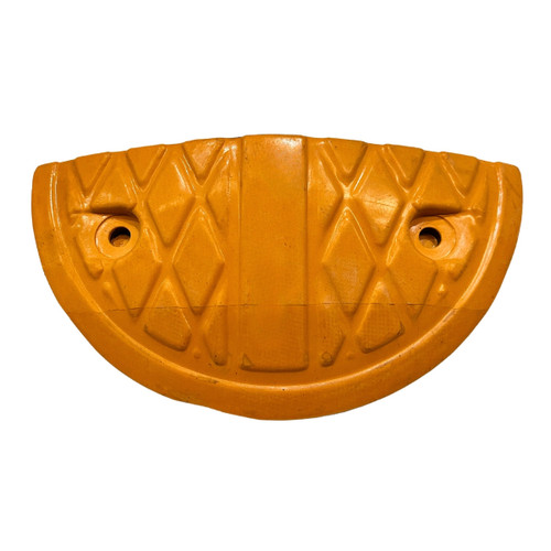Rubber Speed Hump End Cap for 500mm Sections - Yellow RS-1058