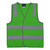 Industra Hi-Vis Coloured Vest with Reflective Tape  - Pea Green - Size XS Pea Green XS IN-1010-PG-XS