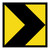 Chevron Hazard Marker - Boxed Edge Sign - 600 x 600mm T5-5A