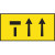 Left Lane Closed (symbolic - 2 lanes in direction of travel) Boxed Edge Sign - 1800 x 900mm