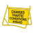 Changed Traffic Conditions Ahead Swing Sign 900 x 600mm 